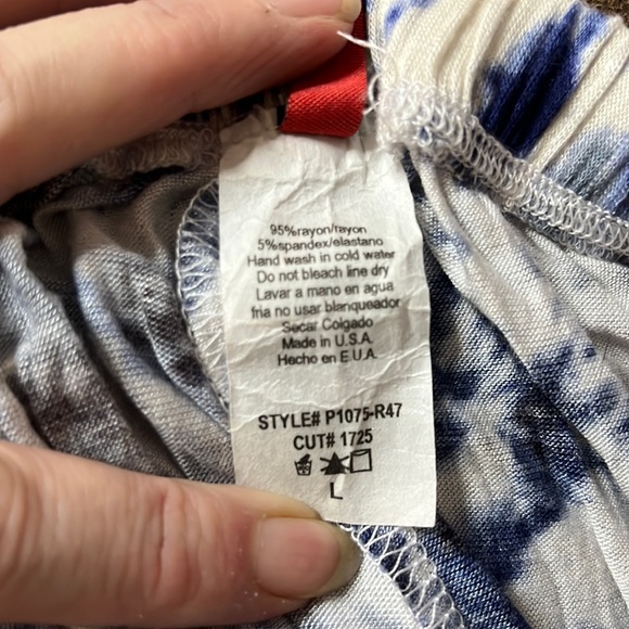 blue tie dye harem pants joggers size large - Picture 3 of 6